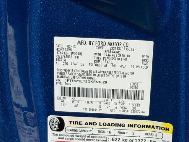 Used 2013 Blue Flame Metallic Ford  image 25