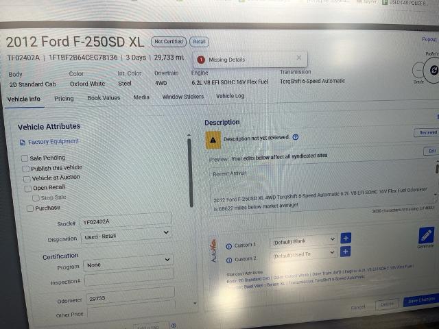 2012 Ford Super Duty F-250 Srw