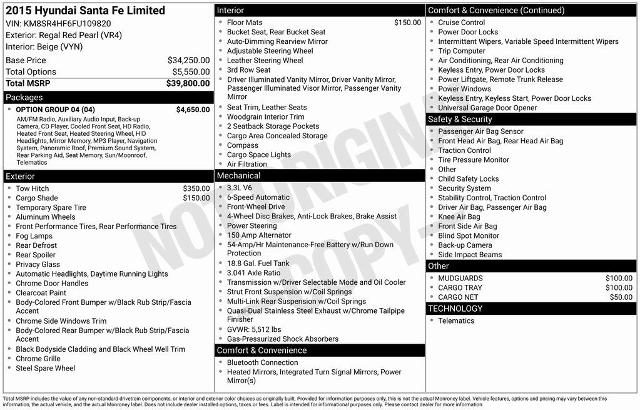 2015 Hyundai Santa Fe