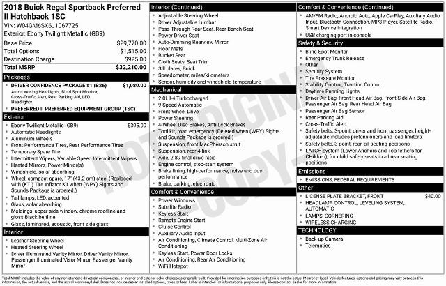 2018 Buick Regal Sportback