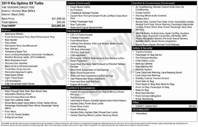 2019 Kia Optima