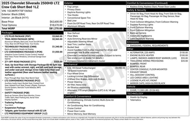 Used 2025 Chevrolet Silverado 2500HD LTZ Used 2025 Chevrolet Silverado 2500HD LTZ