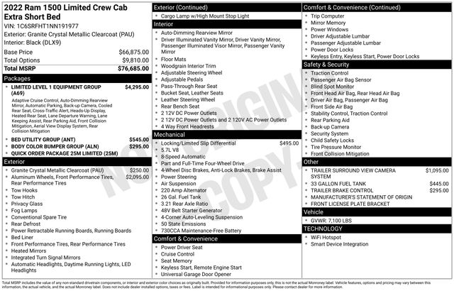 Used 2022 RAM 1500 Limited Used 2022 RAM 1500 Limited