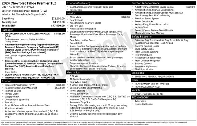 Used 2024 Chevrolet Tahoe Premier Used 2024 Chevrolet Tahoe Premier