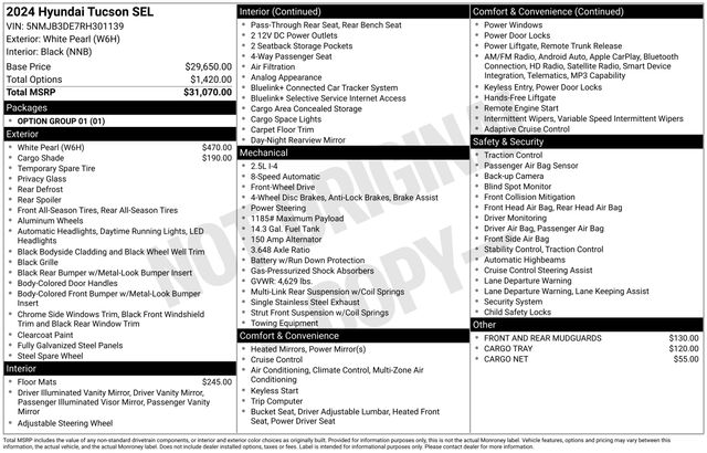 Used 2024 Hyundai Tucson SEL Used 2024 Hyundai Tucson SEL