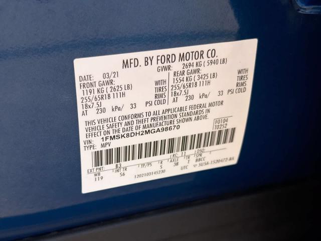 Certified Used 2021 Atlas Blue Metallic Ford XLT image 74