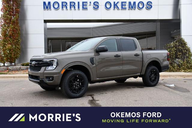 Marsh Gray 2025 Ford Ranger XLT SuperCrew 4WD Pickup Truck Four-Wheel Drive Automatic