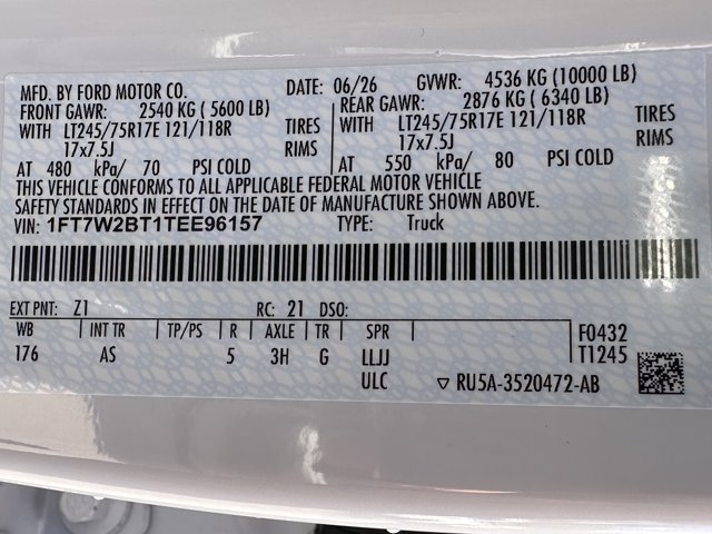 New 2026 Oxford White Ford F-250® XL image 31