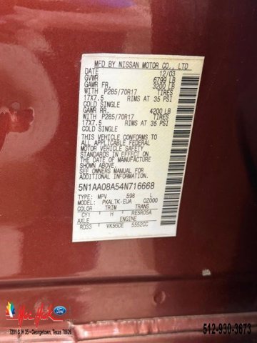 2004 Nissan Armada SE Off-Road